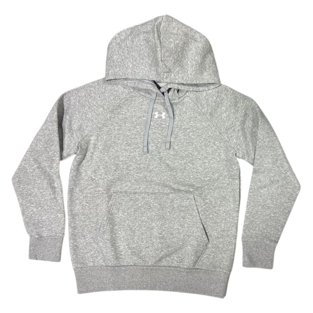 Under Armour Women's UA Rival Brushed Fleece Pullover Hoodie - Light Grey